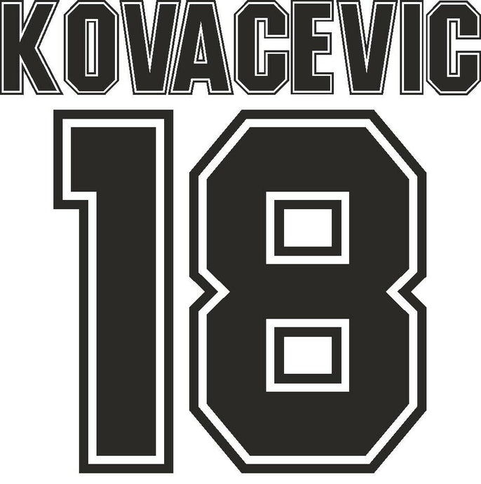 Kovacevic #18 Sheffield Wednesday 1995-1997 Home Football Nameset