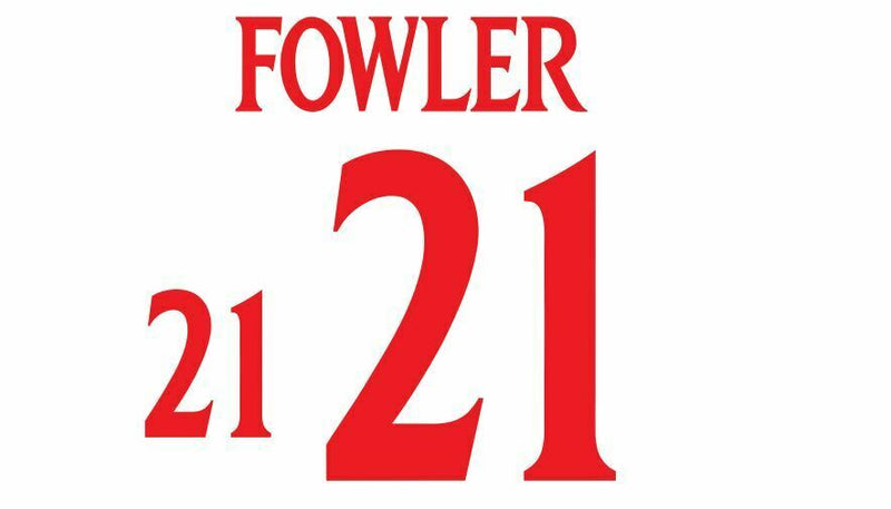 Cargue la imagen en el visor de la galería, Fowler #21 England Euro 2000 Home &amp; Away Football Nameset shirt
