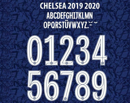 Chelsea 2019-2020 Home Cup Football Nameset Build Your Own Name & Numbers