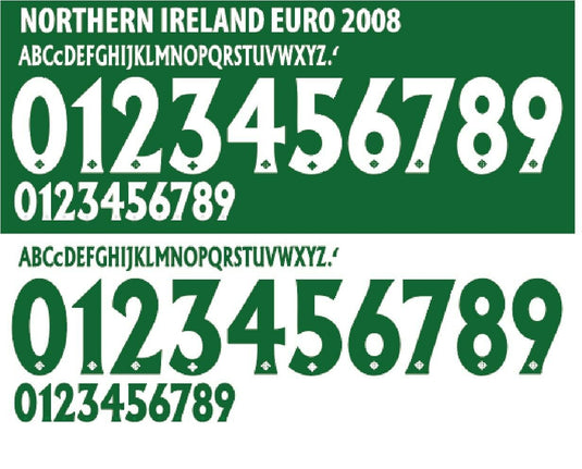 Northern Ireland 2008 Euro Home Away Football Shirt Nameset Any Name & Number