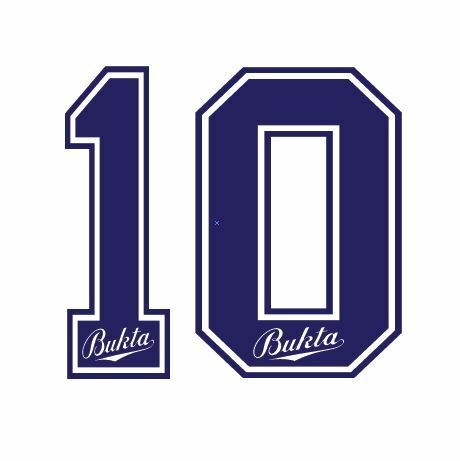 Load image into Gallery viewer, Bukta 1989-1992 Number Navy for Football Shirt Nameset
