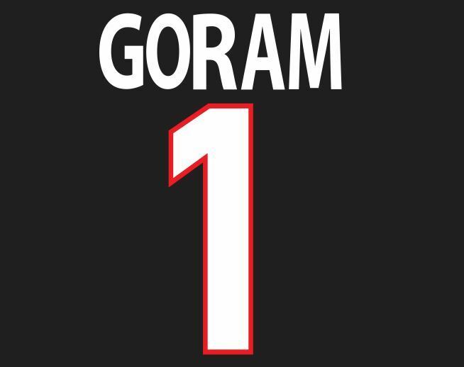 Goram #1 Rangers Goalkeeper Football Nameset for Shirt