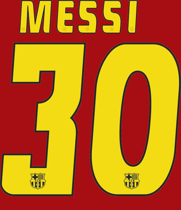 Messi #30 Barcelona 2004-2005 Home Football Nameset for shirt