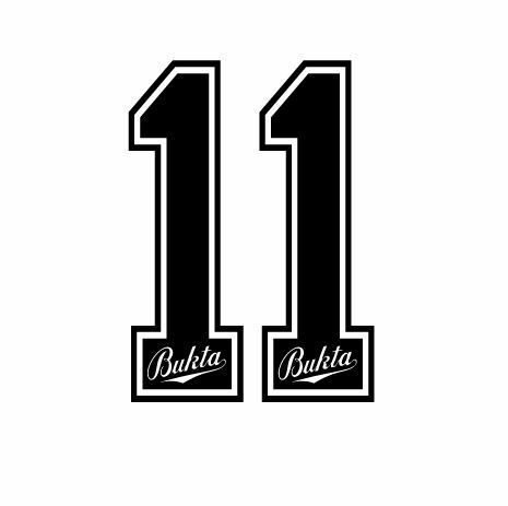 Bukta 1989-1992 Number Black for Football Shirt Nameset inc Wolves Watford