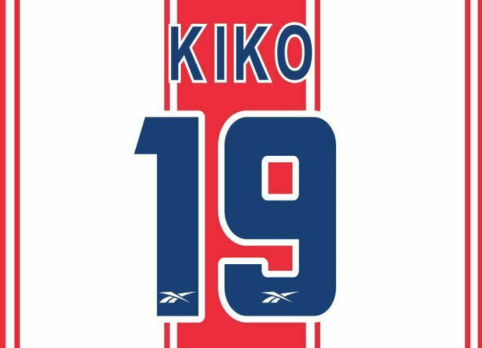 Kiko #19 Atletico Madrid 1999-2000 Home Football Nameset for shirt