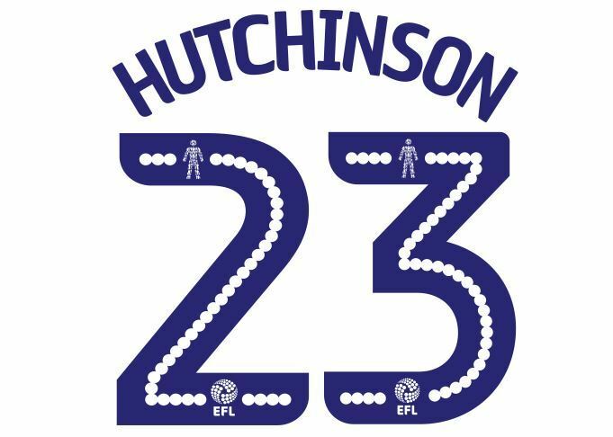 Hutchinson 23 2016-2017 Sheffield Wednesday Third 3rd Football Nameset for shirt