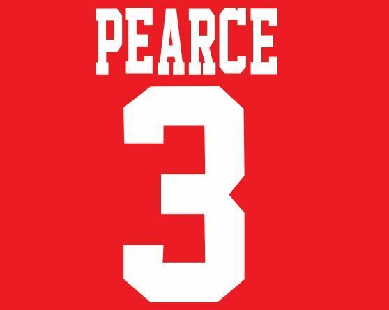 No 3 Pearce Nottingham Forest 1994-1996  Home Football Nameset 4 shirt