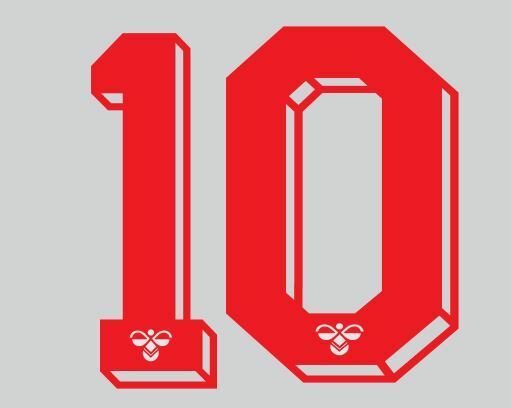 Load image into Gallery viewer, Hummel 1987-1990 Number Red for Football Shirt Nameset
