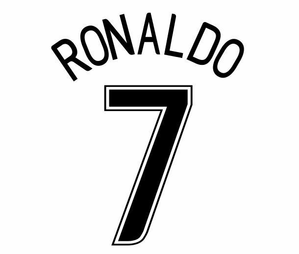 Ronaldo #7 2006-2007 Manchester United European Away Football Nameset 4 shirt