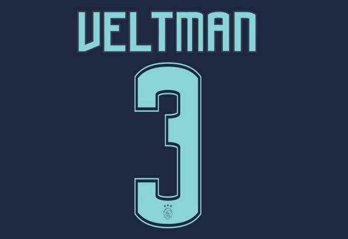 Veltman #3 Ajax 2016-207 Away Football Nameset for shirt