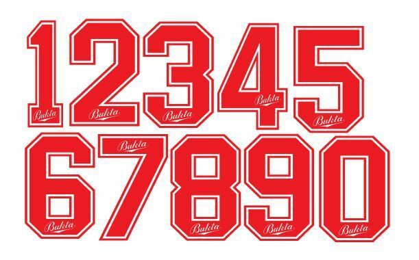 Load image into Gallery viewer, Bukta 1989-1992 Number Red for Football Shirt Nameset inc Wolves Watford
