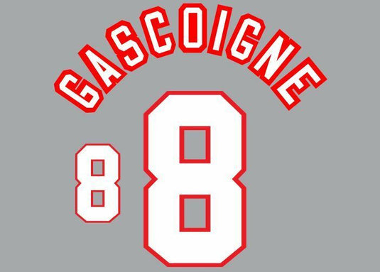 Gascoigne #8 England Euro 1996 Away Football Nameset shirt