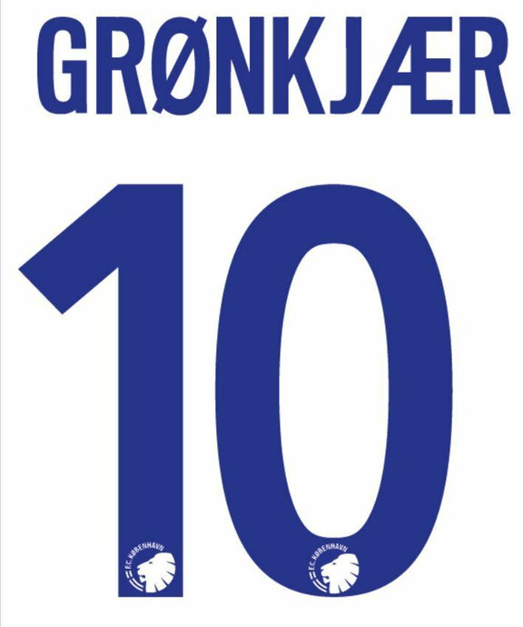 Gronkjaer #10 Fc Copenhagen 2007-2008 Away Football Nameset for shirt