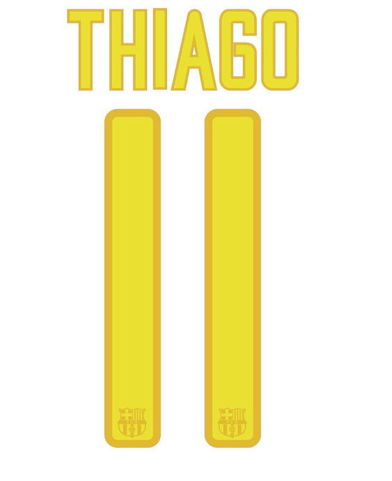 Thiago Silva #11 Barcelona 2011-2012 Home Football Nameset for shirt