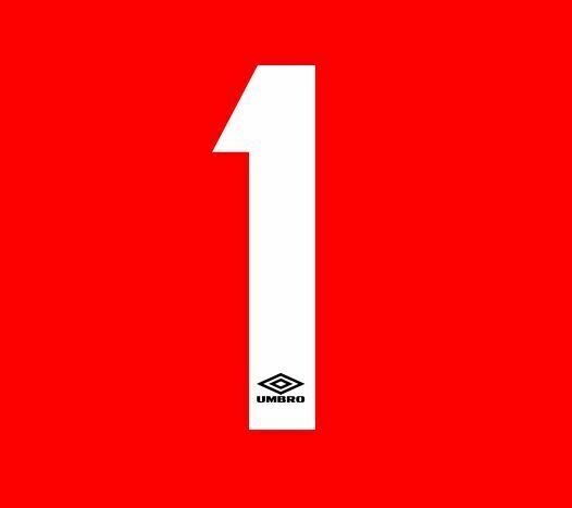 Umbro 1990's White Felt Choose Your Number Football Shirt Soccer Heat Print