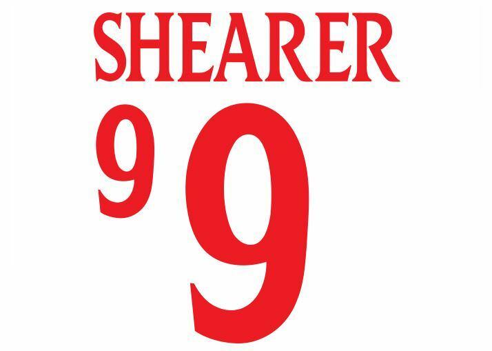Load image into Gallery viewer, Shearer #9 England Euro 2000 Home &amp; Away Football Nameset shirt
