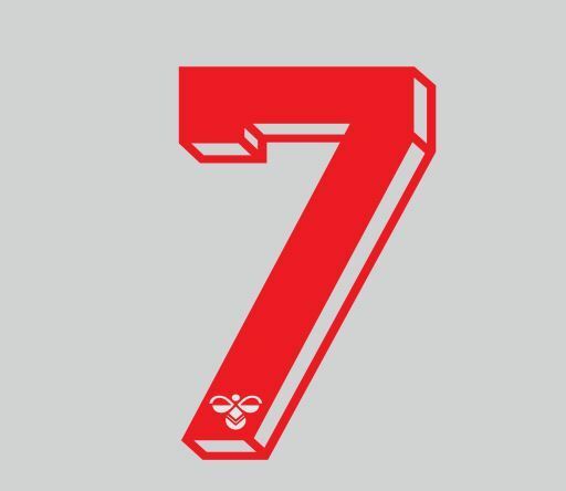 Load image into Gallery viewer, Hummel 1987-1990 Number Red for Football Shirt Nameset
