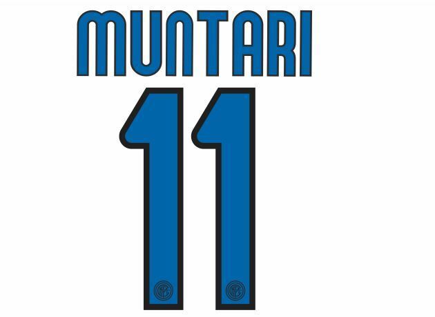 Muntari #11 Inter Milan 2009-2010 Away Football Nameset for shirt