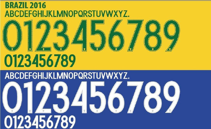 Brazil 2016 Copa A away/Home CHOOSE ANY NAME & 2 NUMBERS Football Nameset shirt