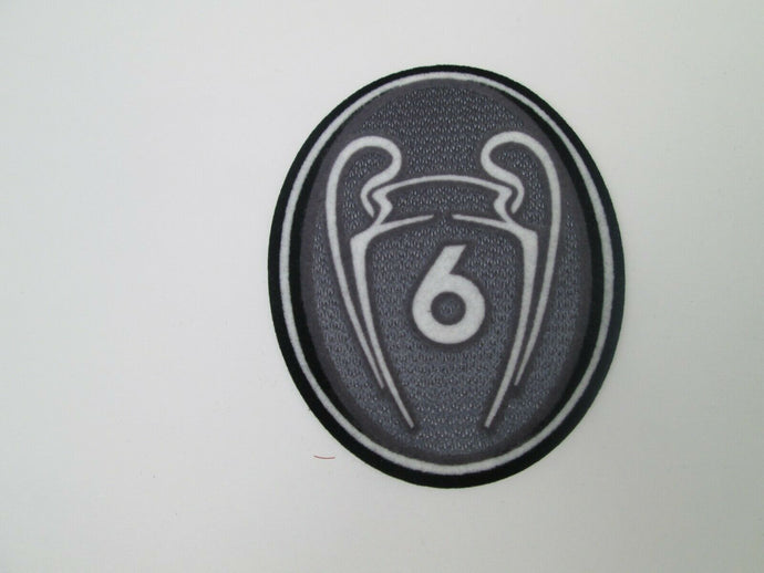 UEFA Champions League 6 Time Winners Felt Patch for Liverpool Football Shirt