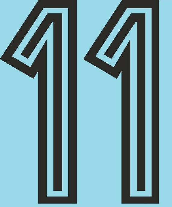 1970's Argentina no 11 Home Football Nameset for shirt