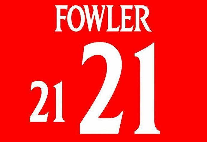 Fowler #21 England Euro 2000 Away Football Nameset shirt