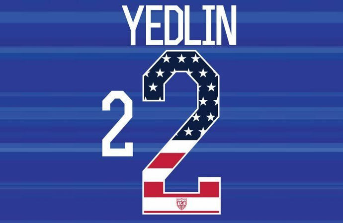 Yedlin #2 USA MNT Independence Day 2015 Home Football Nameset for Shirt