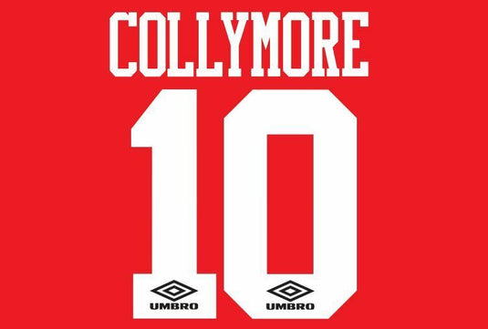 Collymore #10 Nottingham Forest 1994-1995 Home Football Nameset for shirt
