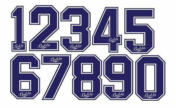 Load image into Gallery viewer, Bukta 1989-1992 Number Navy for Football Shirt Nameset
