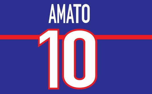 Amato #10 Rangers 1999 Scottish Cup Final Home Football Nameset for shirt