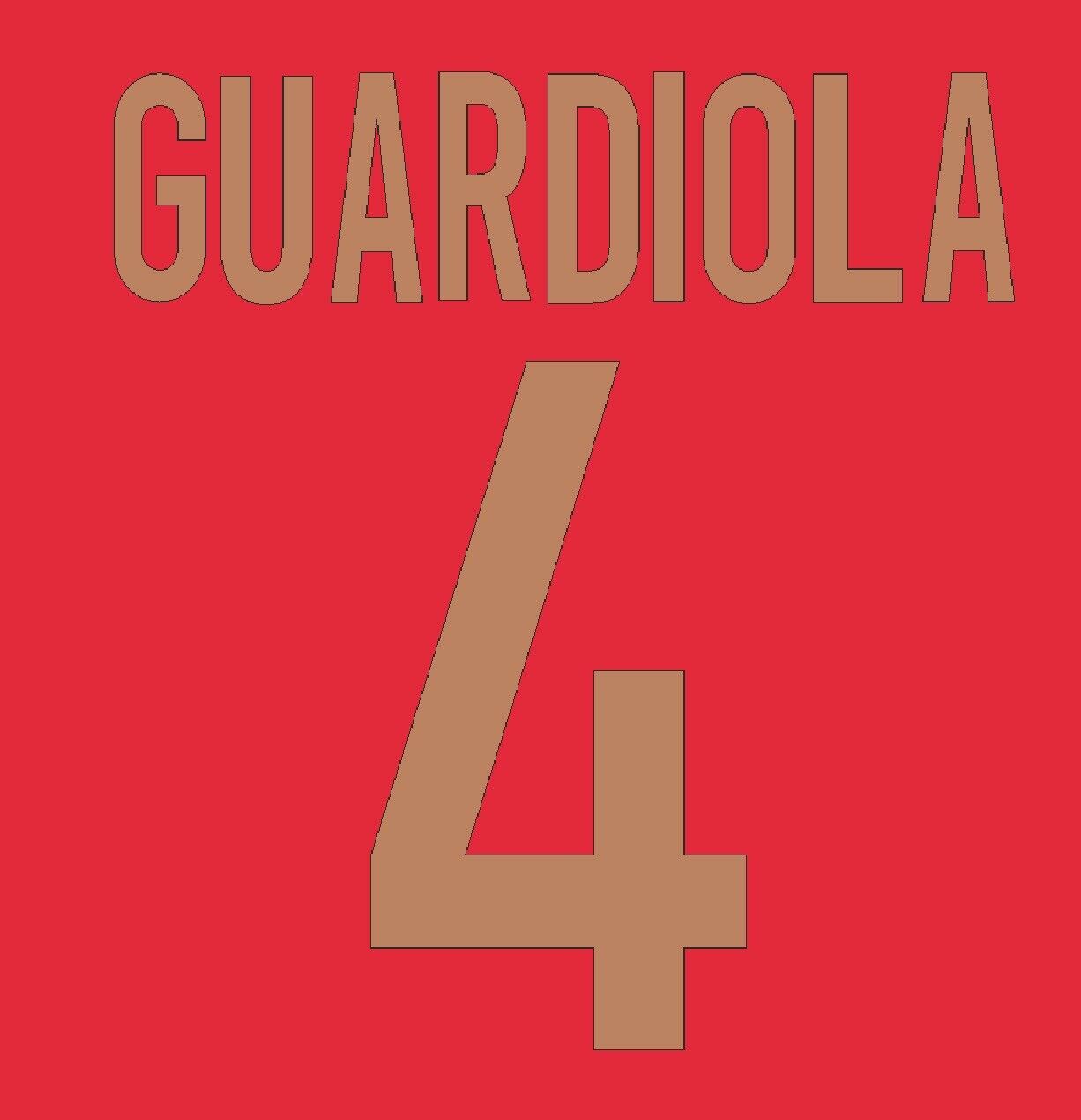 Guardiola 4 Barcelona 2000-2001 Home Football Nameset for shirt – House ...
