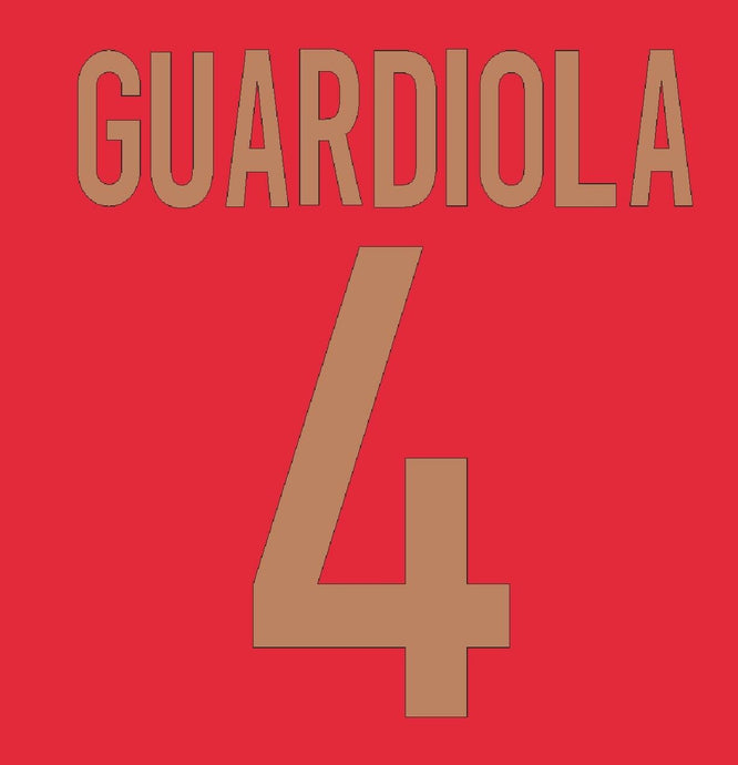 Guardiola 4 Barcelona  2000-2001  Home Football Nameset for shirt