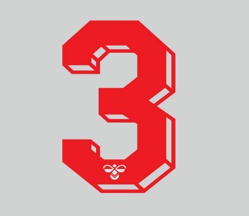 Load image into Gallery viewer, Hummel 1987-1990 Number Red for Football Shirt Nameset
