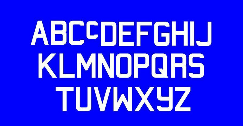 Load image into Gallery viewer, Football Team Shirt Kit Initials Letters Choose upto 3 in Your Style Vinyl Heat
