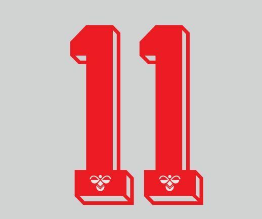 Load image into Gallery viewer, Hummel 1987-1990 Number Red for Football Shirt Nameset
