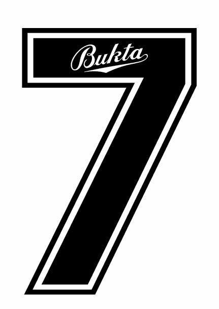 Chargez l&#39;image dans la visionneuse de la galerie, Bukta 1989-1992 Number Black for Football Shirt Nameset inc Wolves Watford
