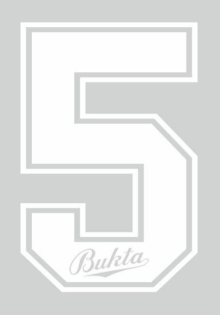 Bukta 1989-1992 Number White for Football Shirt Nameset inc Wolves Watford