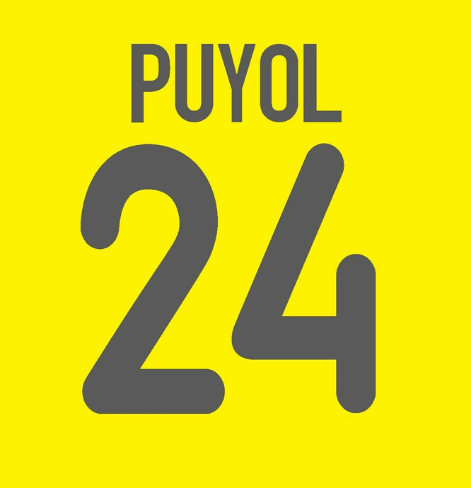 Puyol 24 2002-2003 Barcelona  Away Football Nameset for shirt