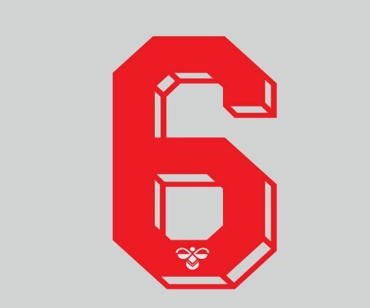 Load image into Gallery viewer, Hummel 1987-1990 Number Red for Football Shirt Nameset
