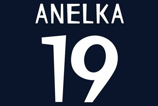 Anelka #19 Real Madrid 1999-2000 Away Football Nameset for shirt