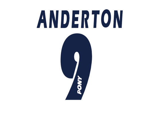 Anderton #9 1996-1997 Tottenham Hotspur Spurs Home Football Nameset 4 shirt