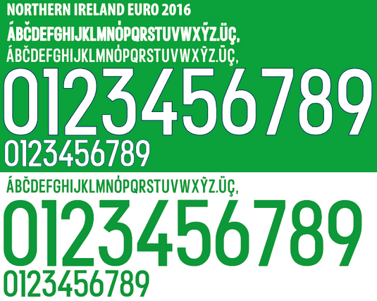 Northern Ireland 2016 Euro Away Home Football Shirt Nameset Any Name & Number