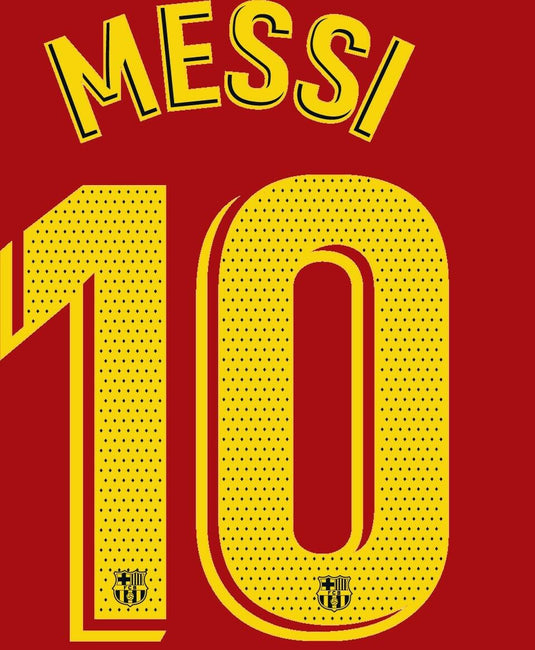 Messi #10 2018-2019 Home Barcelona Football Nameset for shirt