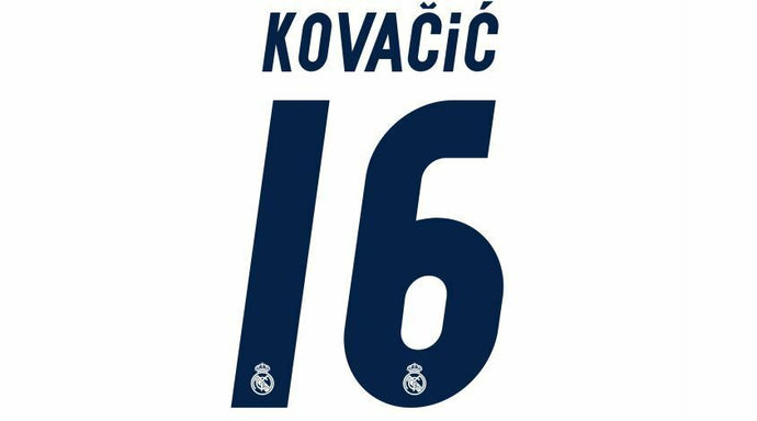 Kovacic #16 Real Madrid 2016-2017 Home Football Nameset for shirt