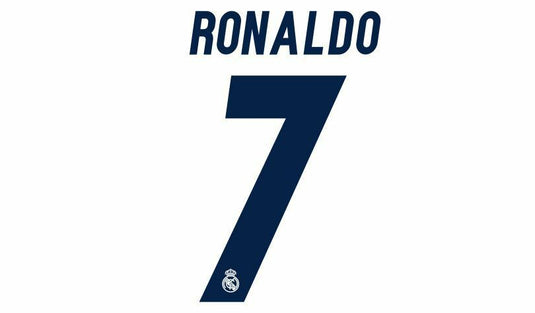 Ronaldo #7 Real Madrid 2016-2017 Home Football Nameset for shirt
