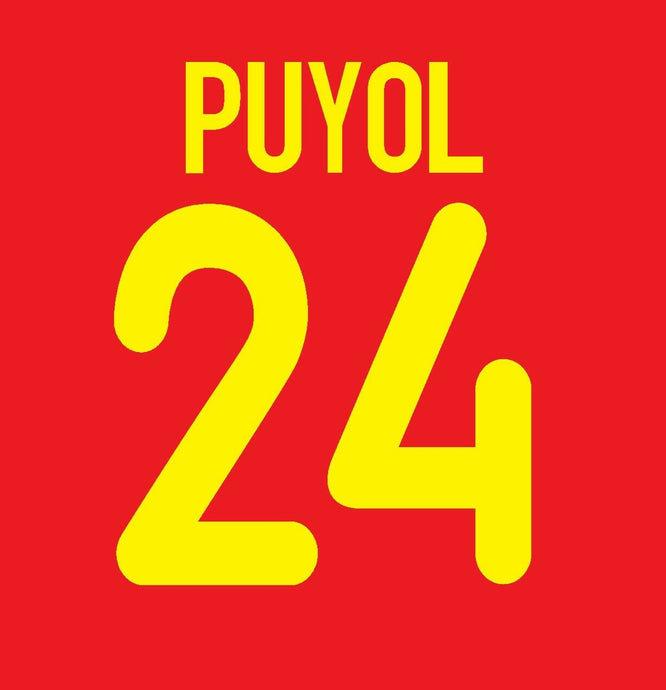 Puyol 24 2002-2003  Barcelona  Home Football Nameset for shirt