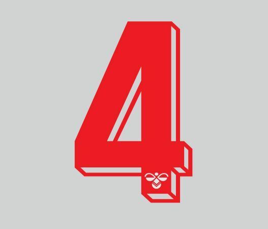 Load image into Gallery viewer, Hummel 1987-1990 Number Red for Football Shirt Nameset
