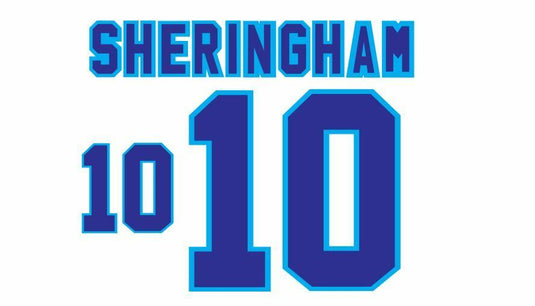 Sheringham #10 England Euro 1996 Home and Away Football Nameset shirt