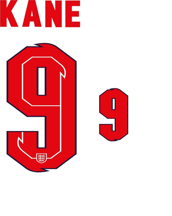 Kane #9 England Euro 2021 home Football Nameset shirt