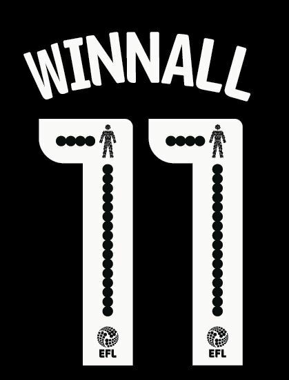 Winnall 11 2016-2017 Sheffield Wednesday Away Football Nameset for shirt